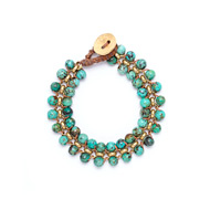 limited edition jewel box medium parallel african turquoise gemstone bracelet