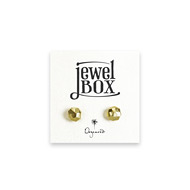 jewel box gold dipped faceted stud earrings