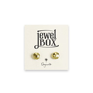 jewel box gold dipped faceted stud earrings