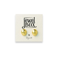 jewel box gold dipped pebble stud earrings