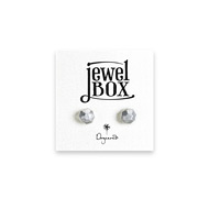 jewel box sterling silver faceted stud earrings