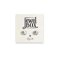 jewel box sterling silver faceted stud earrings