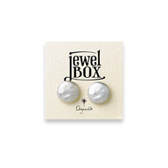 jewel box sterling silver coin stud earrings