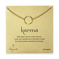 large smooth karma gold dipped necklace