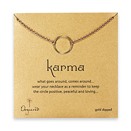 large smooth karma gold dipped necklace
