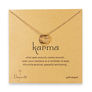 triple karma ring gold dipped necklace
