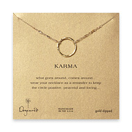large karma necklace gold dipped - 18 inch