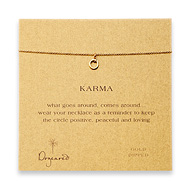 mini karma necklace gold dipped