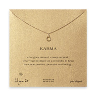 mini karma necklace gold dipped