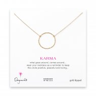 medium sparkle karma necklace, gold dipped