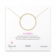 large sparkle karma necklace, gold dipped