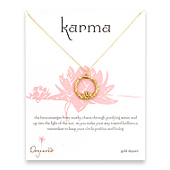 lotus karma gold dipped necklace