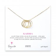 ethereal karma necklace, gold dipped