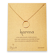 large karma textured necklace gold dipped