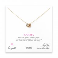 tiny sparkle karma necklace, mixed metal