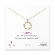 sparkle floating karma necklace, mixed metals
