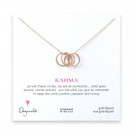 ethereal karma necklace, rose gold dipped