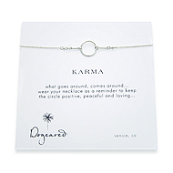 karma necklace, sterling silver