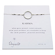 large karma necklace sterling silver