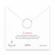 medium sparkle karma necklace, sterling silver