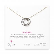 ethereal karma necklace, charcoal