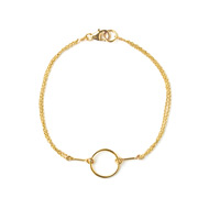 karma bracelet, gold dipped