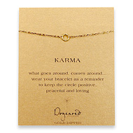mini karma bracelet gold dipped