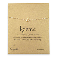 mini karma bracelet gold dipped