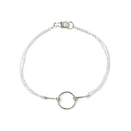 karma bracelet, sterling silver