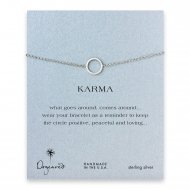small karma circle bracelet, sterling silver