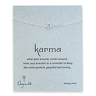 mini karma bracelet sterling silver