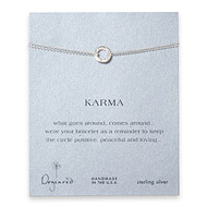 small hammered karma bracelet, sterling silver