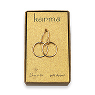karma earrings gold dipped
