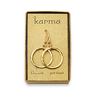 large karma earrings gold dipped