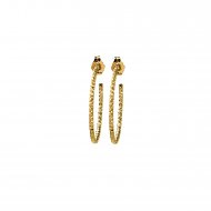 small karma sparkle hoop earrings, gold dipped