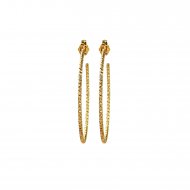 medium karma sparkle hoop earrings, gold dipped