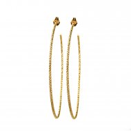 extra large karma sparkle hoop earrings, gold dipped