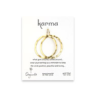 small karma gold dipped textured hoop earrings