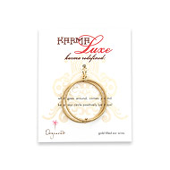 large karma luxe gold dipped single bead wire wrapped earrings