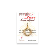 small karma luxe gold dipped multi bead earrings