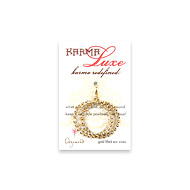 medium karma luxe gold dipped multi bead earrings