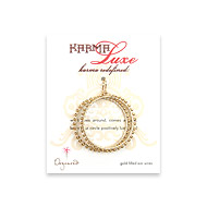 large karma luxe gold dipped multi bead earrings