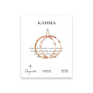 karma rose gold dipped textured hoop earrings
