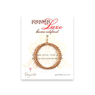 large karma luxe rose gold dipped multi bead earrings