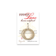 medium karma luxe silver dipped multi bead earrings