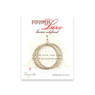 large karma luxe silver dipped multi bead earrings