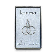 karma earrings sterling silver
