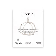 karma silver dipped textured hoop earrings