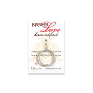 medium karma luxe silver dipped single bead wire wrapped earrings