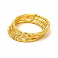 gold dipped karma rings, set of 3